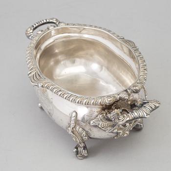A English 19th century silver sugar-casket, marks of William Bateman ...