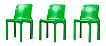 693. A set of six Vico Magistretti "Selene" plastic chairs, Artemide.