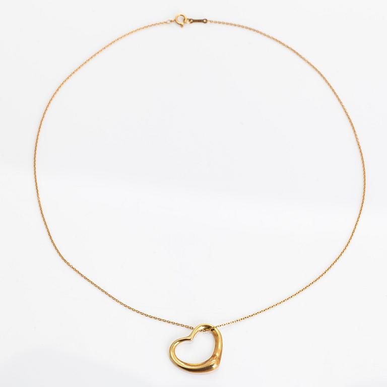 Tiffany & Co, Elsa Peretti, halsband, "Open Heart", 18K guld.