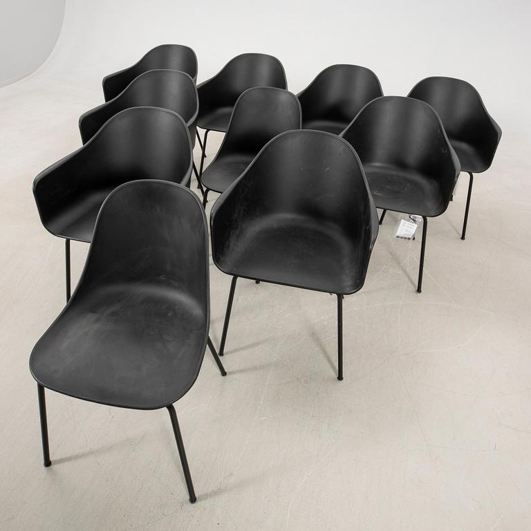 Norm Architects armchairs 8 pcs and chairs 2 pcs "Harbour dining chair" for Audo Copenhagen 2020s.