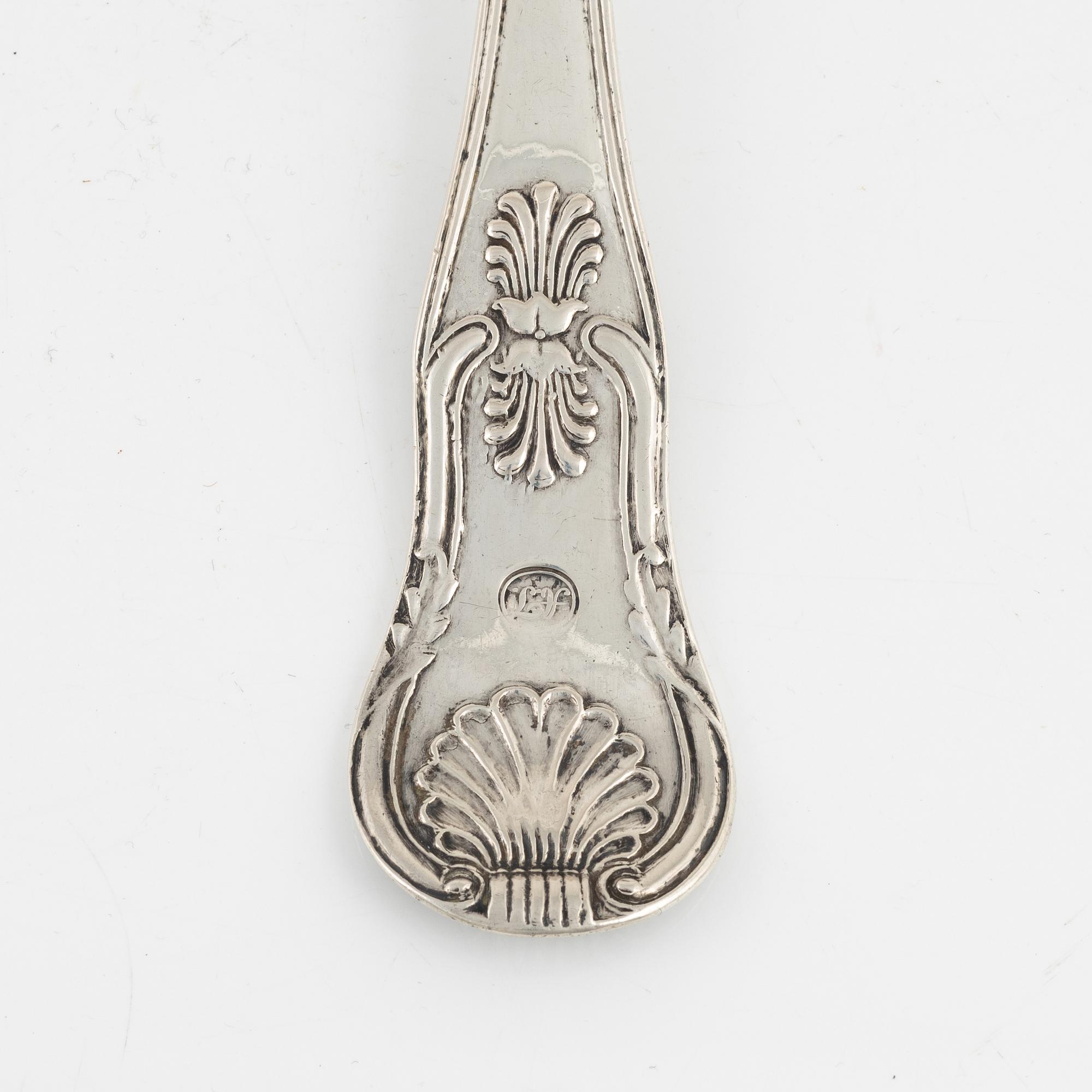 A Swedish Silver Ladle, mark of Gustaf Folcker, Stockholm 1851.