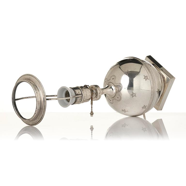 Jacob Ängman, a rare table lamp, Guldsmedsaktiebolaget, Stockholm, ca 1930.