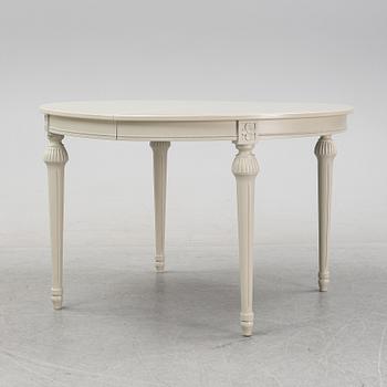 A Gustavian style dining table, end of the 20th Century.