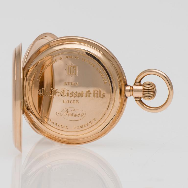 FICKUR, Ch. F. Tissot & Fils, Locle, 14K guld, mellanboett av guld.