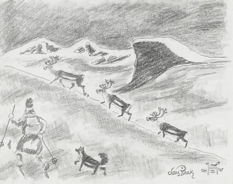 Lars Pirak, Renar på fjället.