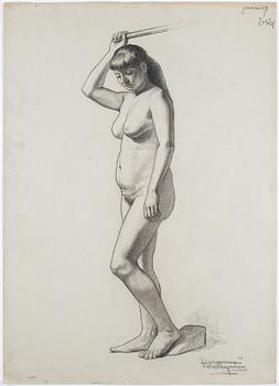 Eight signed and dated drawings by Robert Thegerström.