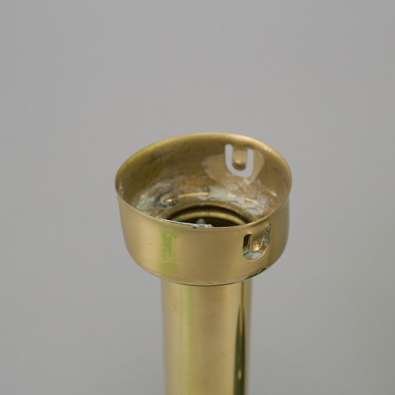 ÖSTLINGS, Gnosjö,  ljuslyktor/ljusstakar, ett par, mässing och glas, 1960-tal.