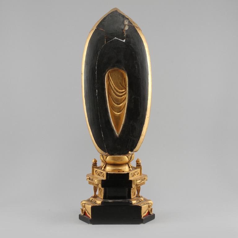 SKULPTUR, trä, orientalisk, omkring år 1900.