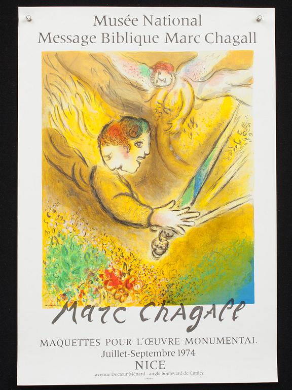 MARC CHAGALL, affisch, Sorlier 1974.