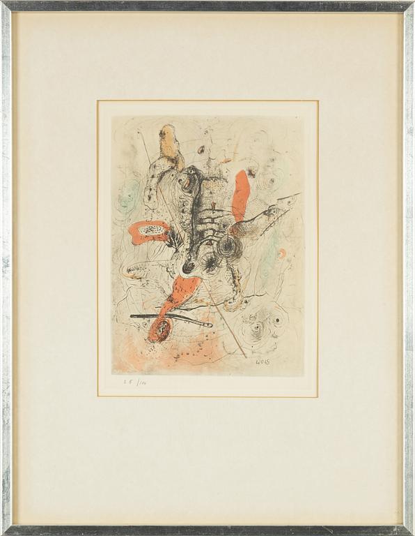 Alfred Otto "Wols" Schulze, etching in colours, signed in plate, numbered 26/100.