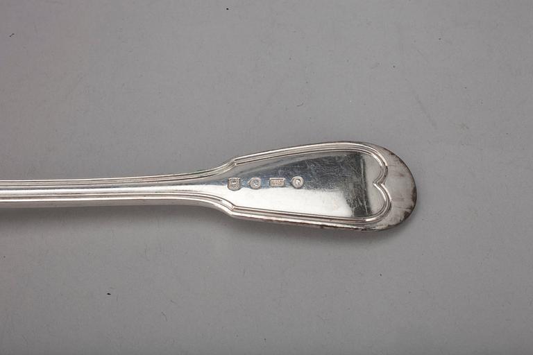 BESTICKUPPSÄTTNING, 12+12+9, nysilver. Omkring 1900.