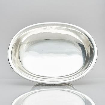 Georg Jensen, an 830/1000 silver centerpiece with grapes, Copenhagen 1925-32, design nr 296A from 1919.