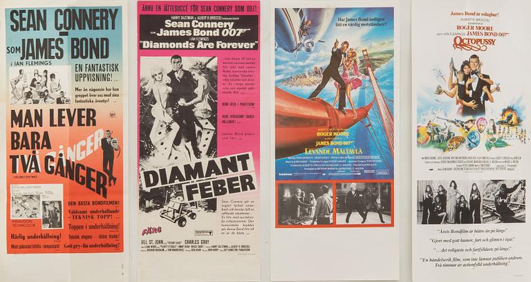 Filmaffischer, 4 st, James Bond.