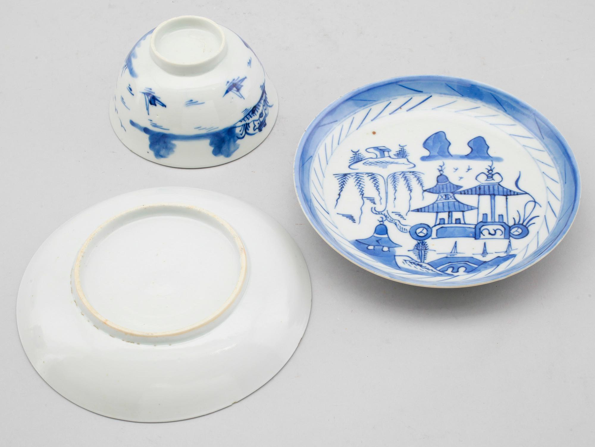 SKÅLAR MED FAT, 6 st, porslin, Kina, 1900-tal.