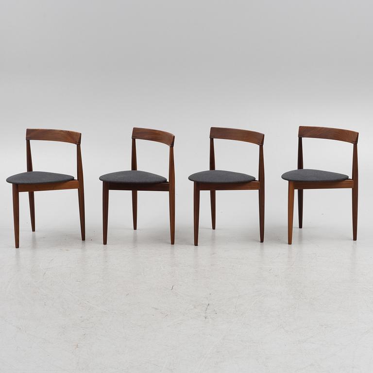Hans Olsen, dining table and chairs, 4 pcs, Frem Røjle, Denmark, 1950s.