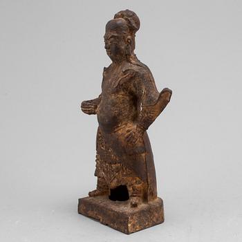 A cast sculpture of a gurads man, presumably Ming dynasty.