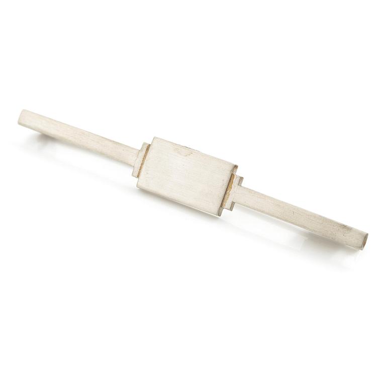 Wiwen Nilsson, a brooch, silver, geometric shape, Lund 1941.