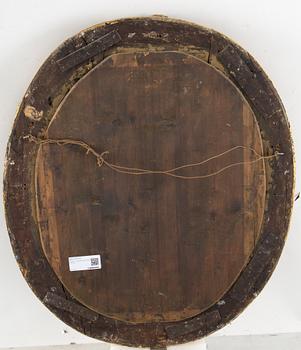 SPEGEL, omarbetad tavelram, 1700-tal.