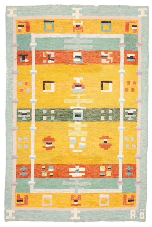 MATTA. Rölakan. 249 x 165 cm. Signerad invävt AÖ och broderat AGDA ÖSTERBERG.
