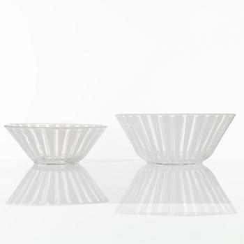 Bengt Orup, glasservis, "Strikt", 75 delar, Johansfors, 1950-tal.