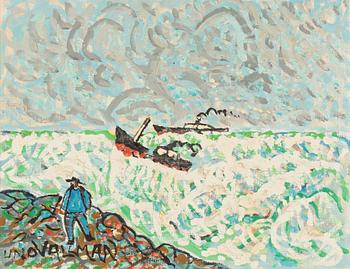 Uno Vallman, oil on canvas, signed.