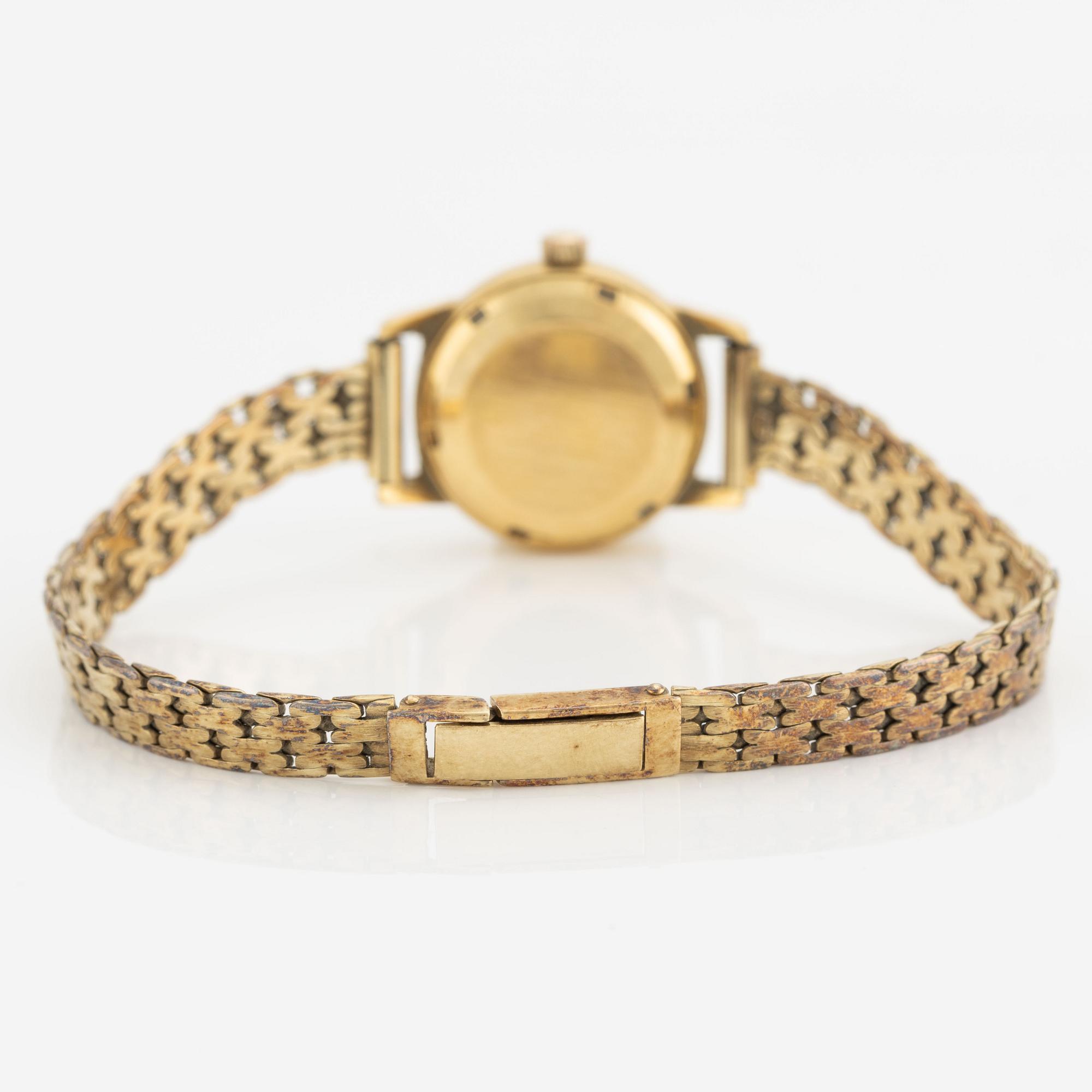 Omega, Ladymatic, wristwatch, 18K gold, bracelet in 14K gold, 22 mm.