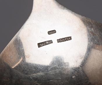 CARL M. COHR, salladsbestick, ett par,  Fredericia, Danmark 1950-60-tal, sterling och palisander.