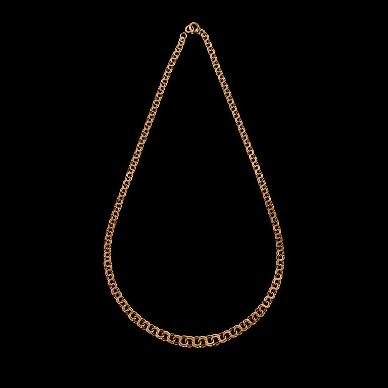 HALSLÄNK, 18k guld, Riksby Guldsmedsverkstad, Stockholm, 1959. Vikt 19 g.