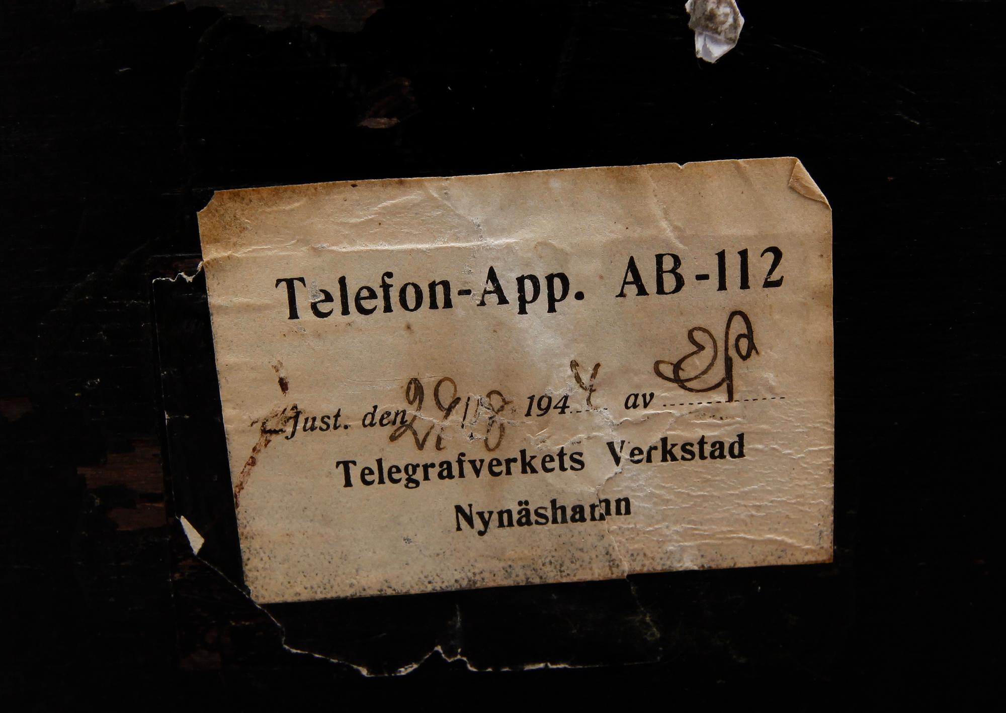 BORDSTELEFONER, 1 par, tidigt 1900-tal.