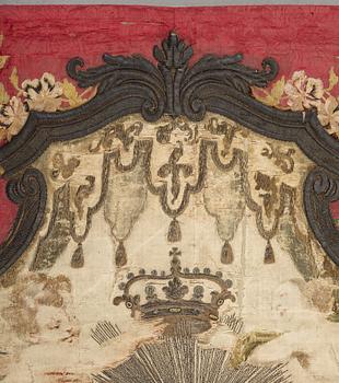 A European 18th century procession banner, ca 203 x 137 cm.