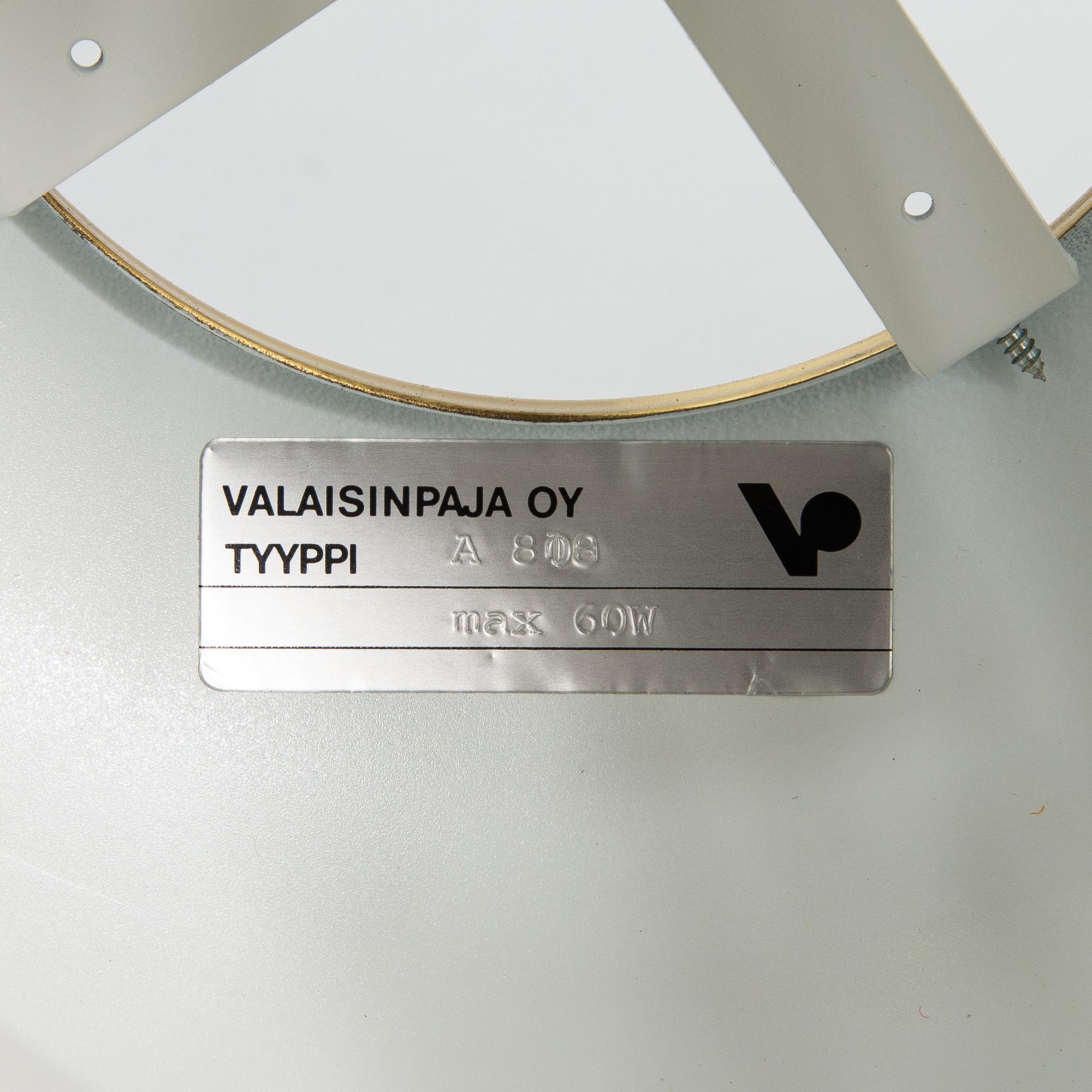 Alvar Aalto, lattiavalaisin, malli A808, Valaisinpaja.