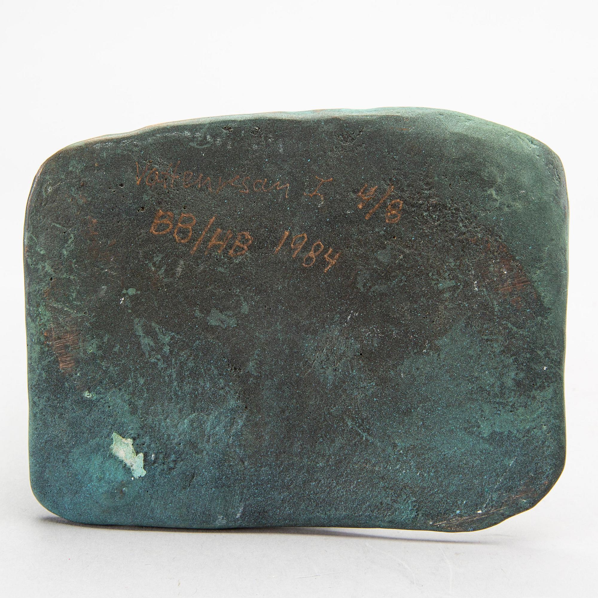 BARBRO BÄCKSTRÖM, Skulptur, patinerad brons. signerad daterad och numrerad BB/HB 1984 4/8.