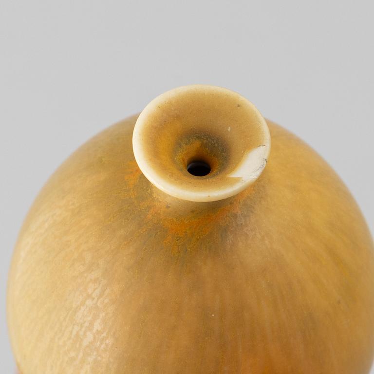Berndt Friberg, a group of seven miniature stoneware vases and a bowl, Gustavsbergs Studio, 1957-70.