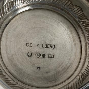 Four Swedish silver beakers, including mark of M Lysell, Trelleborg 1929.