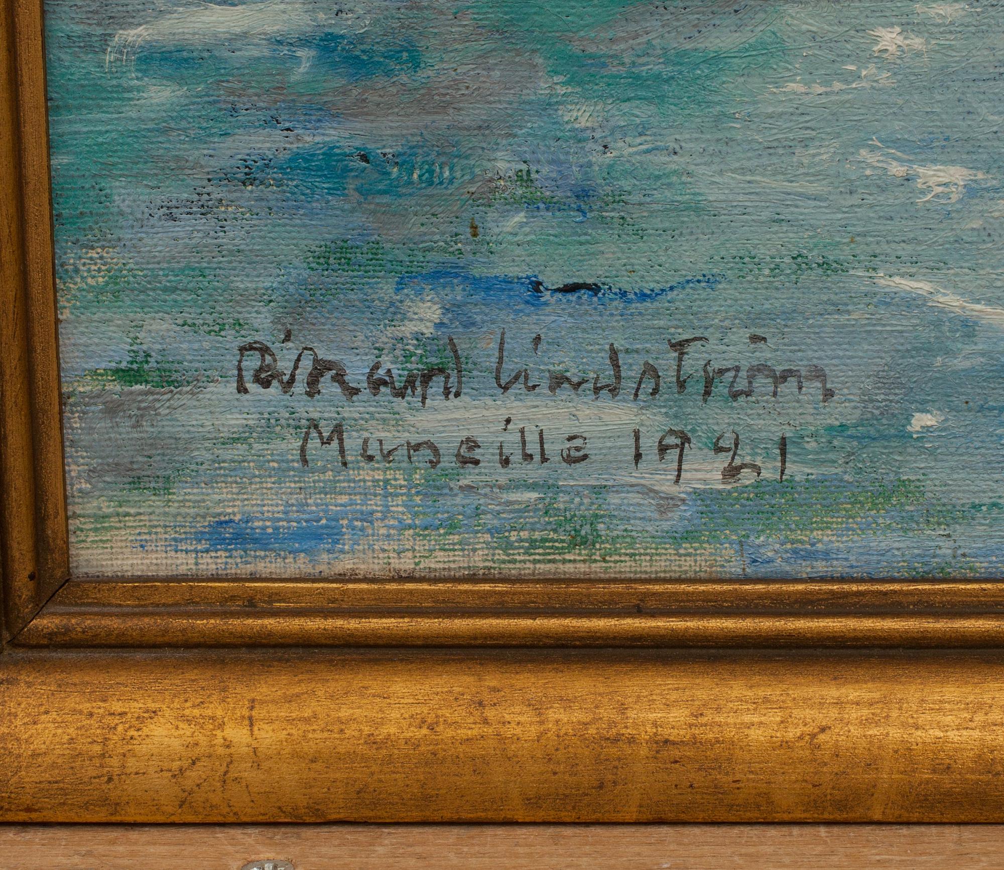 RIKARD LINDSTRÖM, olja på duk, signerad och daterad Marseille 1921.