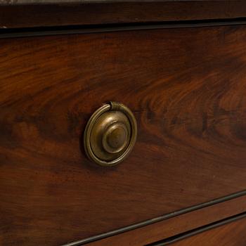 A late gustavian style chest of drawers, late 19th century.