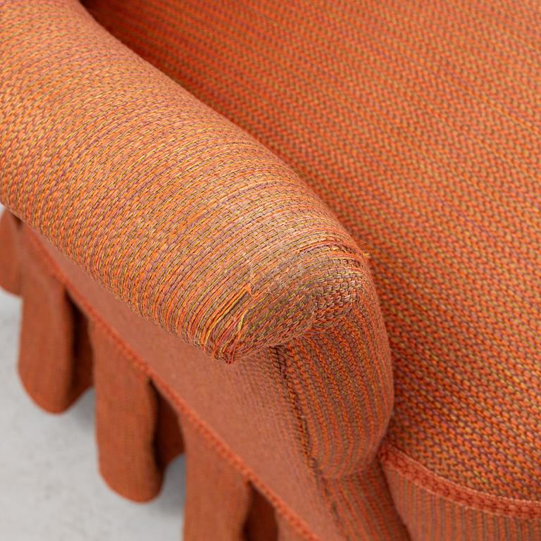 Carl Malmsten, a "Husmor" armchair with a "Farmor" ottoman, Sweden.