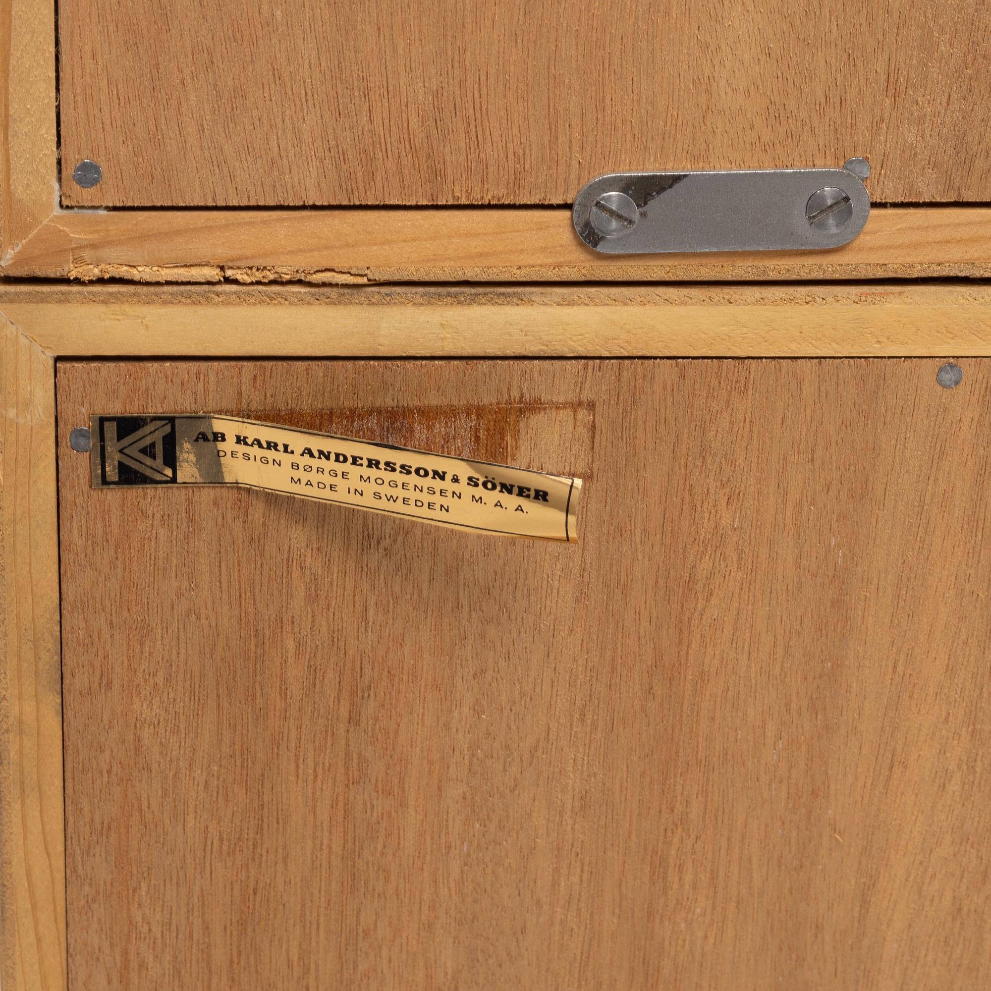 Børge Mogensen, hyllsystem med skåp och lådor, "Öresund". Karl Andersson & Söner, 1900-talets andra hälft.