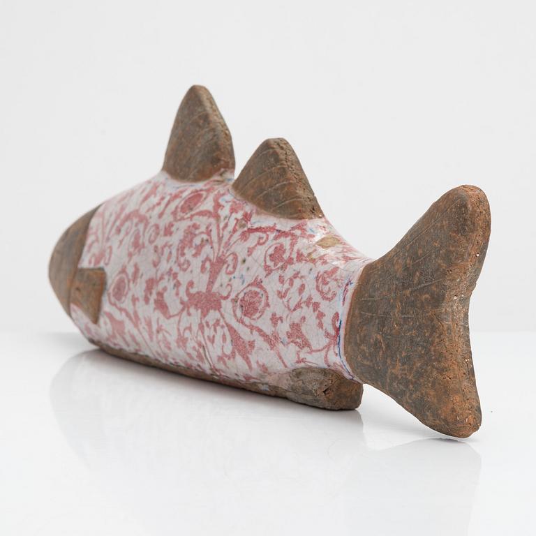 Skulptur, fisk, keramik. Frankrike, 1900-talets början.