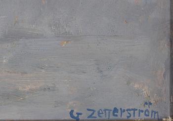 GUNNAR ZETTERSTRÖM, olja på pannå, signerad.