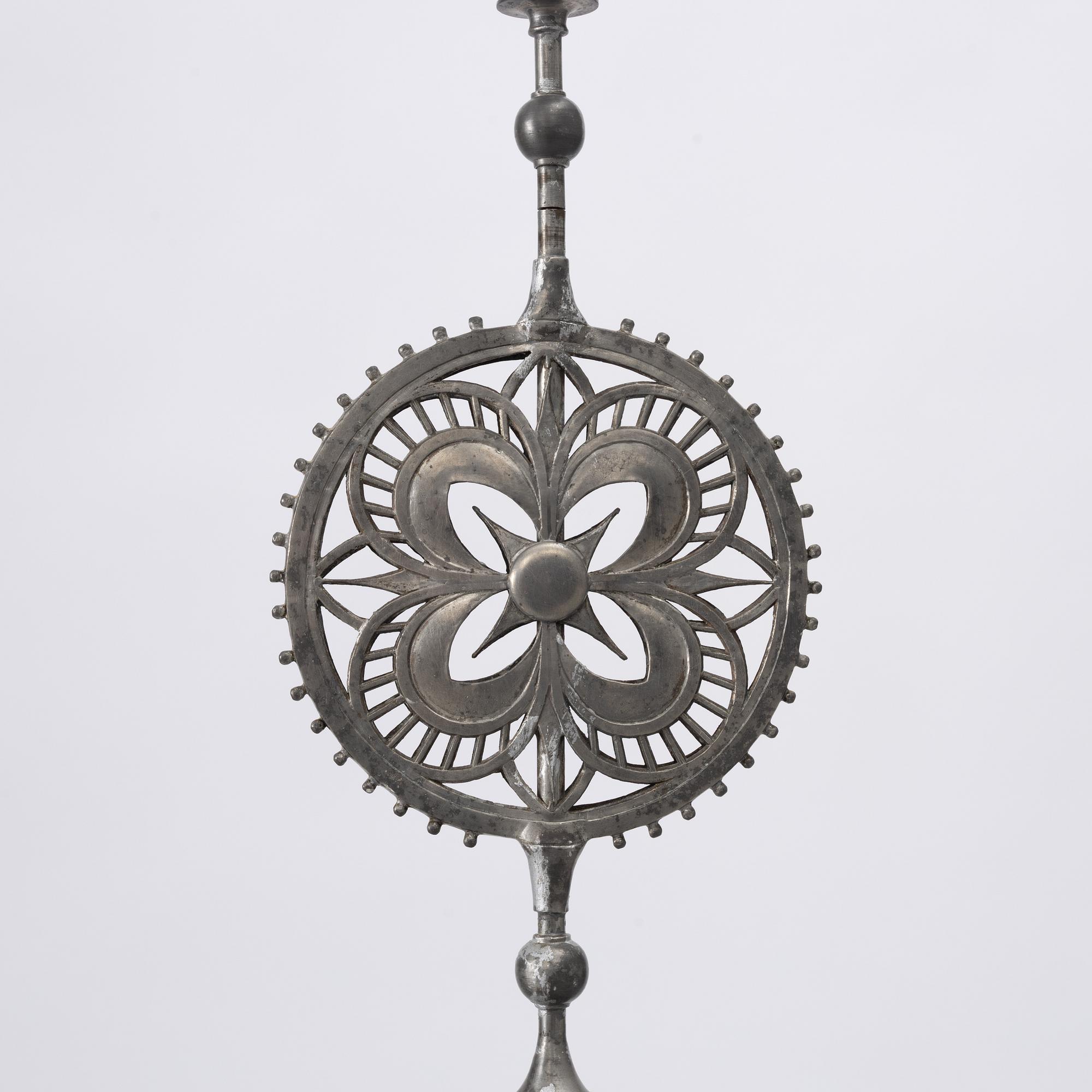 Ferdinand Boberg, a pewter chandelier, Santessons Tenngjuteri, Stockholm 1904.