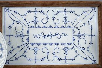 SERVIS, 96 delar, porslin, "Musselmalet", Royal Copenhagen, 1900-talets andra hälft.