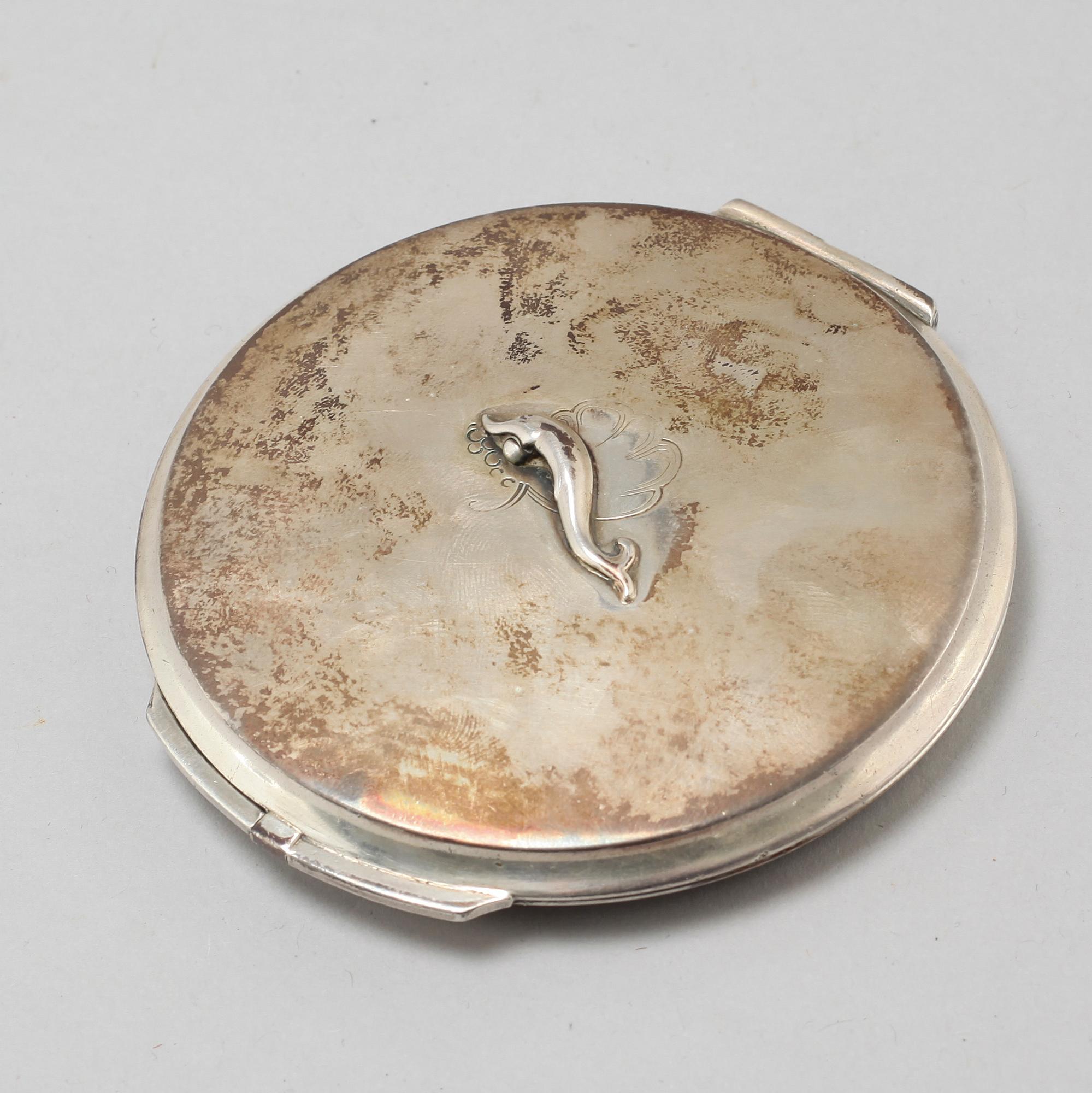 PUDERDOSA, silver, Nr 227 D, Georg Jensen, 1930-tal.
