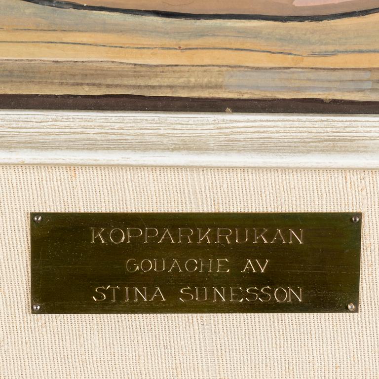 STINA SUNESSON, gouache, signerad och daterad 1963.