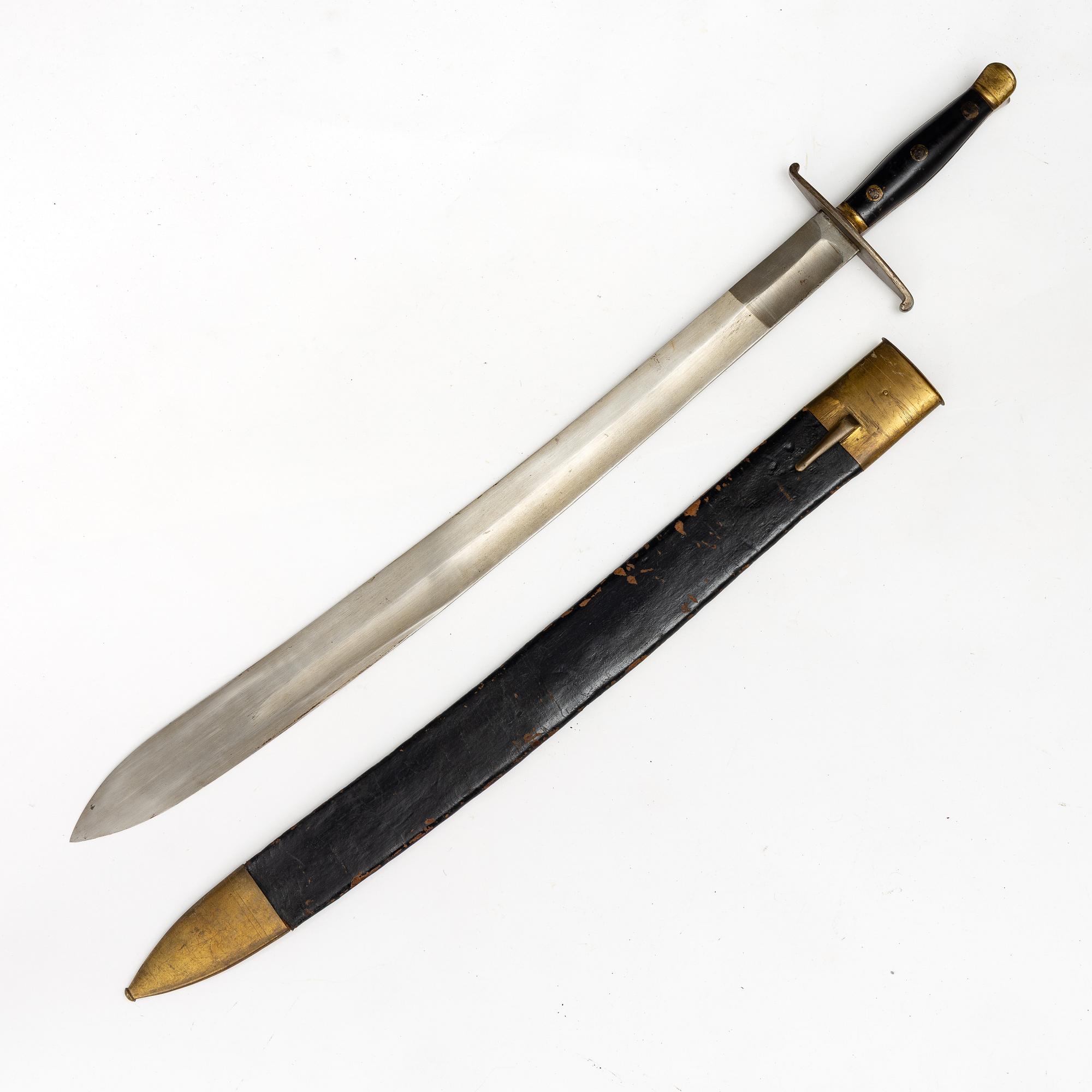 A Swedish cutlass 1810 pattern, with scabbard.