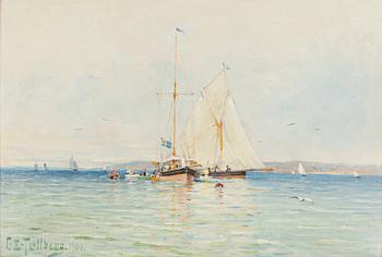 Carl Edvard Tullberg, Sailing Ship with the Union Flag.