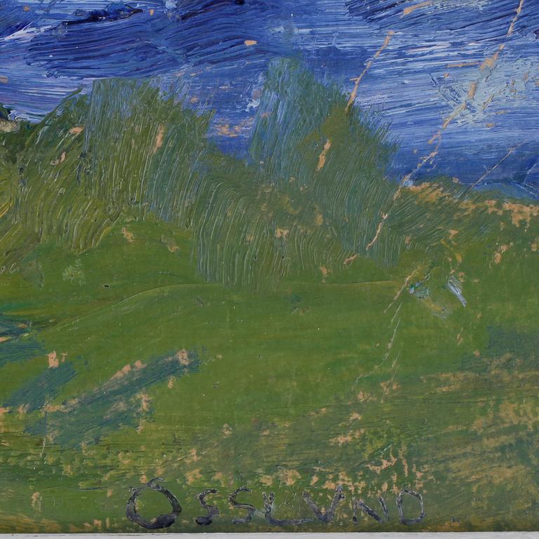 HELMER OSSLUND, olja på papp-pannå. Sign Osslund.