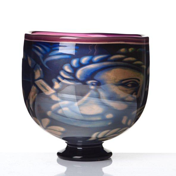 EVA ENGLUND, a graal glass vase, Orrefors 1989.