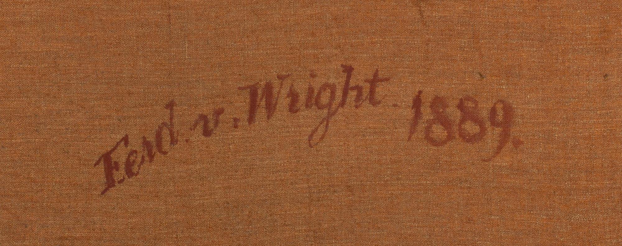 Ferdinand von Wright, Kotka saaliin kanssa.