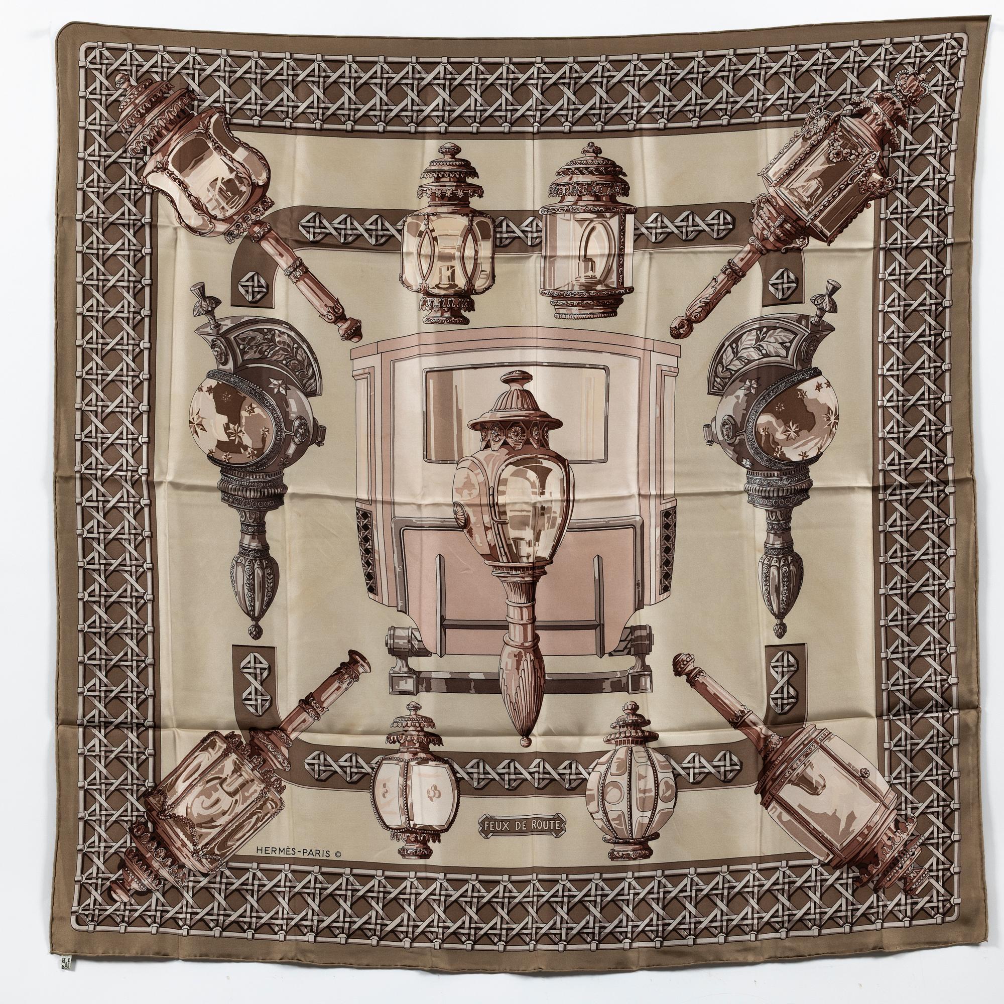 Hermès, scarf, "Feux de Route".